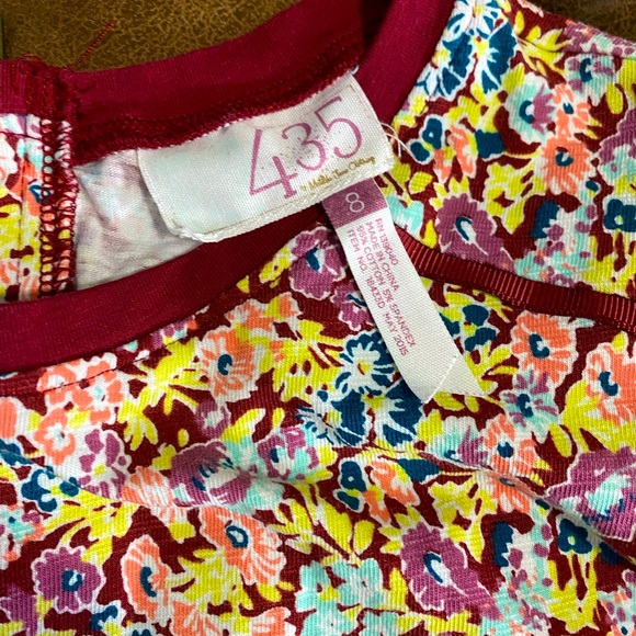 Matilda Jane Burgundy Floral drop waist dress size 8 - Picture 2 of 6